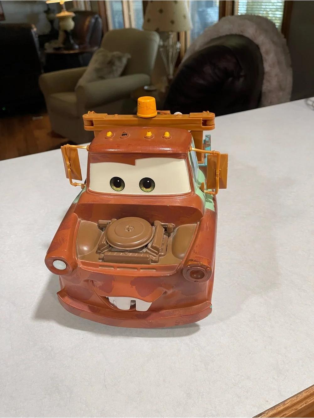 Mater-Inspired Tow Truck Toy in Rust Orange